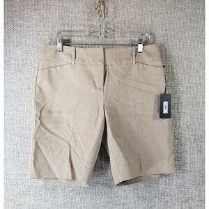 Outback‎ Red Metro Shorts Women's 8 Beige Flat Front Stretch Cotton NWT